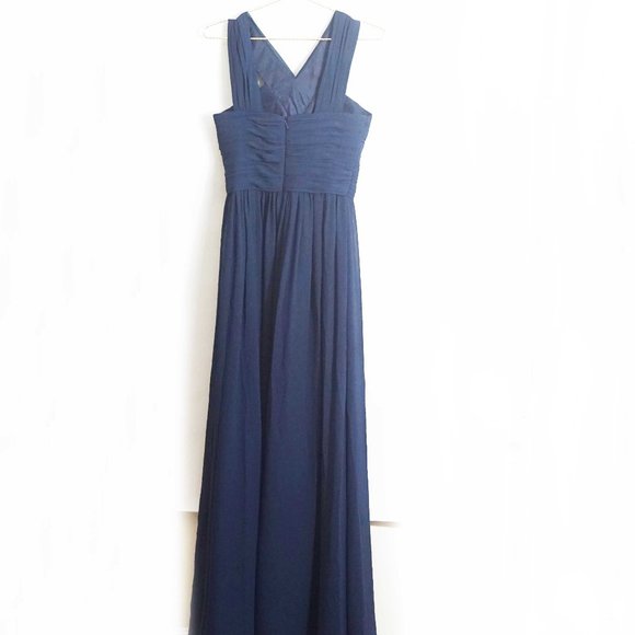 Bill Levkoff Sleeveless A-Line Navy Gown 6 - Picture 5 of 5